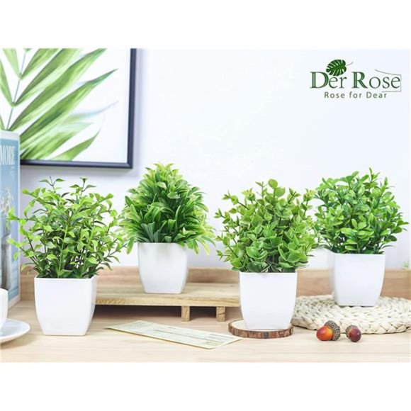6 Packs Small Fake Plants Artificial Plants Indoor for Home Farmhouse Bedroom - Picture 2 of 6